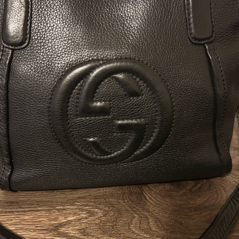 Gucci Soho Black Leather Satchel Bag - Picture 3 of 11